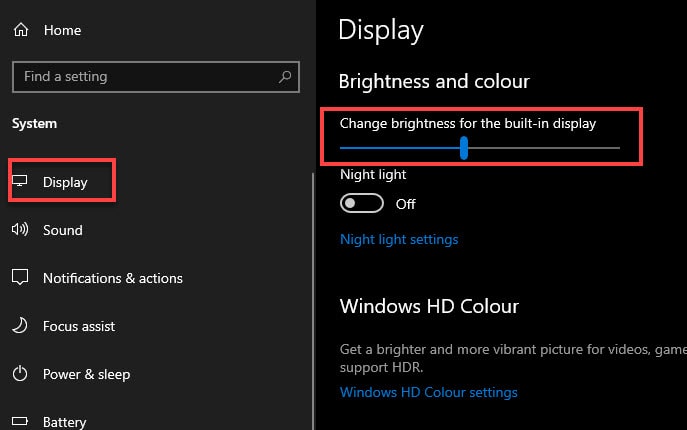 how to adjust screen brightness on hp laptop