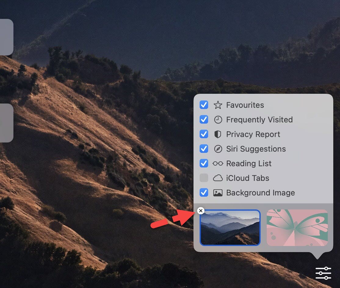 Remove the Safari Background Image