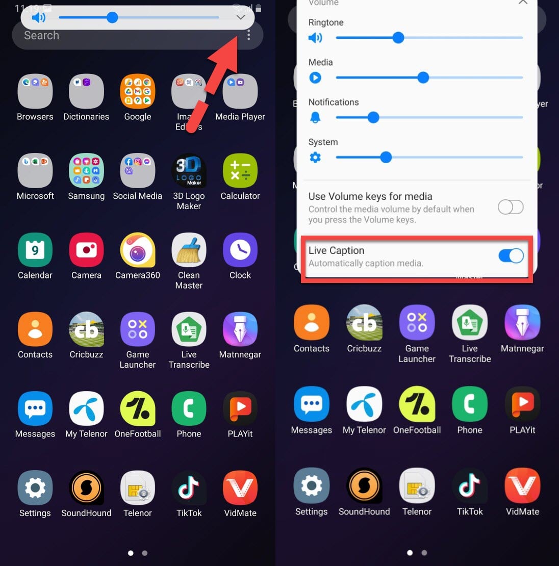 How to Turn on Live Caption on Samsung Galaxy S9, S10 One UI 2.5