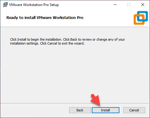 Install VMware on Windows 10