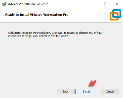 Install VMware Workstation on Windows 10