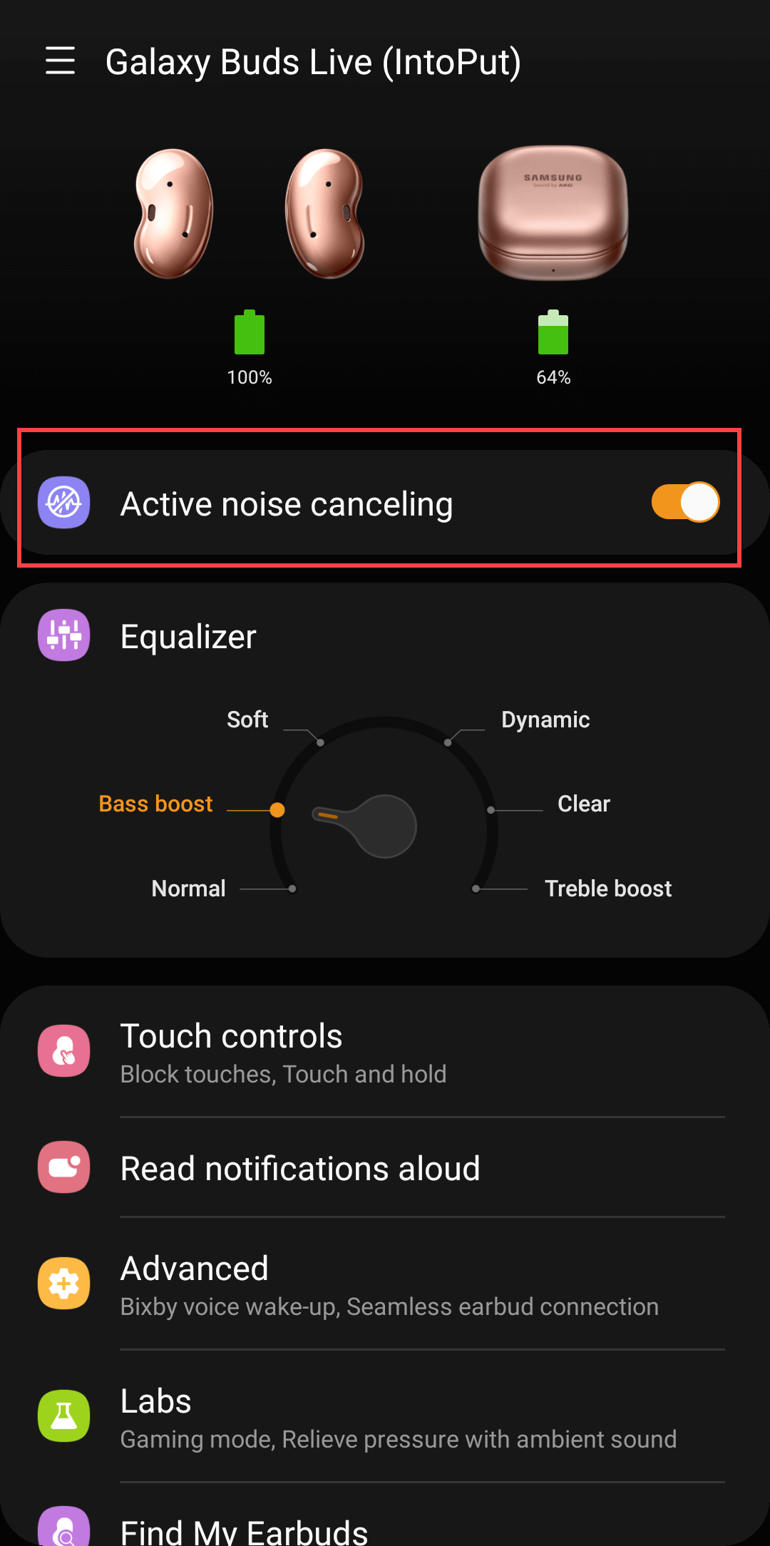 How to Activate Noise Cancellation in Buds Live with Galaxy Wearable App