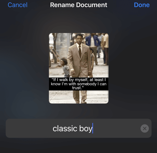 how to rename a video on iphone