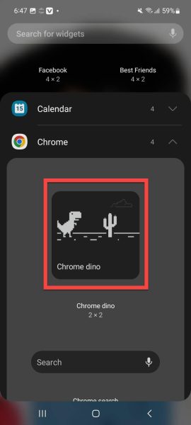 How to Add Chrome Dino Game as a Widget on Android Mobiles